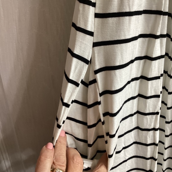 Sweet Lovely by Jen maxi dress on/off shoulder white and black womens size 3X - Picture 6 of 8